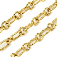 Ion Plating(IP) 304 Stainless Steel Chains, Unwelded, with Spool, Golden, 12x6.5x1.5mm(CHS-Q005-04G)