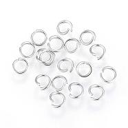 304 Stainless Steel Open Jump Rings, Metal Connectors for DIY Jewelry Crafting and Keychain Accessories, Stainless Steel Color, 20 Gauge, 5x0.8mm, Inner Diameter: 3.5mm(STAS-F110-08P)