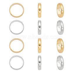 12pcs 2 Colors 304 Stainless Steel Bead Frames, Ring, Golden & Stainless Steel Color, 14x3mm, Hole: 1mm, 6pcs/color(STAS-UN0023-58)
