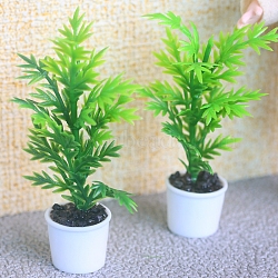 Plastic Plant Miniature Ornaments, Micro Landscape Dollhouse Accessories, Pretending Prop Decorations, Lime Green, 75x40mm(PW-WGF86AE-01)