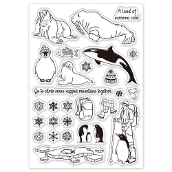 PVC Plastic Stamps, for DIY Scrapbooking, Photo Album Decorative, Cards Making, Stamp Sheets, Animal Pattern, 16x11x0.3cm(DIY-WH0167-56-158)