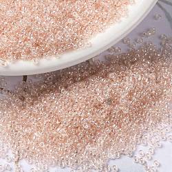 MIYUKI Round Rocailles Beads, Japanese Seed Beads, 15/0, (RR365) Light Shell Pink Luster, 1.5mm, Hole: 0.7mm, about 5555pcs/10g(X-SEED-G009-RR0365)