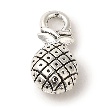 Tibetan Style Alloy Charms, Cadmium Free & Lead Free, Pineapple, Antique Silver, 14x7x5mm, Hole: 2.2mm