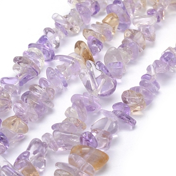 Natural Ametrine Beads Strands, Grade A, Chip, 5~8mm, Hole: 1mm, about 33 inch(84cm)