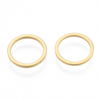 201 Stainless Steel Linking Rings, Round Ring, Golden, 12x1mm, Inner Diameter: 10mm