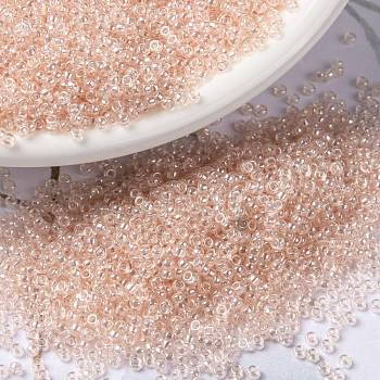 MIYUKI Round Rocailles Beads, Japanese Seed Beads, 15/0, (RR365) Light Shell Pink Luster, 1.5mm, Hole: 0.7mm, about 5555pcs/10g