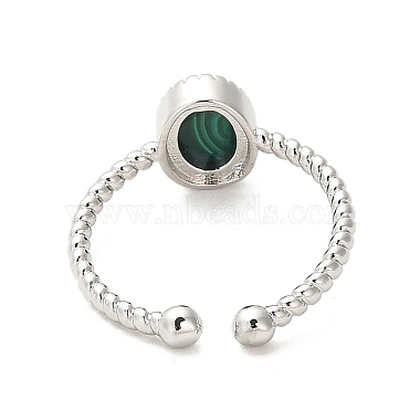 bague de manchette ouverte en malachite naturelle(RJEW-M166-04P-E-1)-3