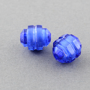 10mm Blue Oval Acrylic Beads