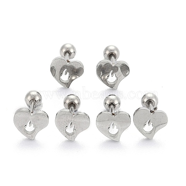 boucles d'oreilles cartilage en acier inoxydable résistant au ternissement 201(EJEW-R147-36)-2