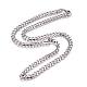 304 Stainless Steel Cuban Link Chain Necklaces(NJEW-L159-02A-P)-1