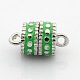 Platinum Plated Column Alloy Enamel Magnetic Clasps with Loops(X-ENAM-P098-08)-2
