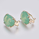 Faceted Glass Stud Earring Findings(GLAA-F084-D06)-1