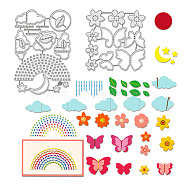 Carbon Steel Cutting Dies Stencils, for DIY Scrapbooking, Photo Album, Decorative Embossing Paper Card, Stainless Steel Color, Rainbow, 112~155x103~109x0.8mm, 2pcs/set(DIY-WH0309-1623)
