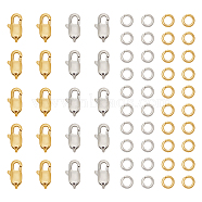 20Pcs 2 Style 304 Stainless Steel Lobster Claw Clasps, with 40Pcs Open Jump Rings, Golden & Stainless Steel Color, 9x5x3mm, Hole: 1mm, 10Pcs/style(STAS-UN0047-72)