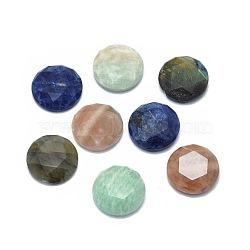 Natural Gemstone Cabochons, Half Round, Faceted, 11.5~12x3.5mm(G-L514-011)