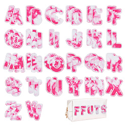 Tie-dye Computerized Embroidery Cloth Iron On Patches, Costume Accessories, Appliques, Letter, Letter A~Z, 63~66x39~60x1mm, 26pcs/set(DIY-WH0409-65)