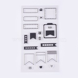 Silicone Stamps, for DIY Scrapbooking, Photo Album Decorative, Cards Making, Label Frame, Clear, 7.5~47.5x8~49mm(DIY-L010-Y31)