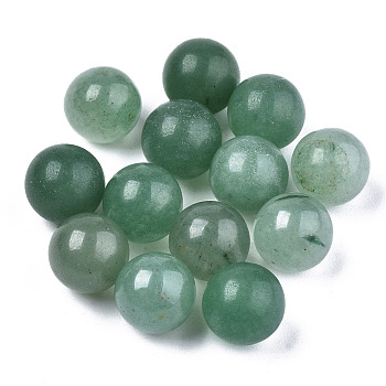 Natural Green Aventurine Beads, Gemstone Sphere, No Hole/Undrilled, Round, 8mm