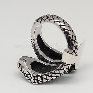 Unique Retro Men's 304 Stainless Steel Snake Rings(RJEW-F006-274)-3
