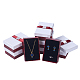 Boîtes de bijoux en carton rectangle rempli de coton kraft avec bowknot(X-CBOX-N006-03)-1