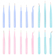 DICOSMETIC 3Sets 3 Colors Stainless Steel Beading Tweezers Sets(TOOL-DC0001-01)-1
