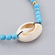 bracelets de perles tressées en turquoise synthétique (teintes)(BJEW-JB04078-01)-3