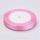 Breast Cancer Pink Awareness Ribbon Making Materials Single Face Satin Ribbon(RC12mmY004)-1
