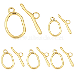 5Pcs 304 Stainless Steel Toggle Clasps, Oval, Ion Plating(IP) , Real 18K Gold Plated, Oval: 25x15x2mm, Hole: 3mm, 16.5x11mm inner diameter, Bar: 28.5x8.5x2.5mm, hole: 3mm(STAS-YW0003-36G)