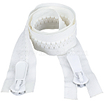 1Pc Garment Accessories, Zip-fastener Component Sets, Polyester & Resin & Alloy Zipper & Zipper Puller, White, 830x45x5mm(FIND-CY0002-26B)