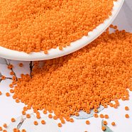 MIYUKI Round Rocailles Beads, Japanese Seed Beads, (RR405) Opaque Tangerine, 15/0, 1.5mm, Hole: 0.7mm, about 27777pcs/50g(SEED-X0056-RR0405)