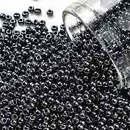 TOHO Round Seed Beads, Japanese Seed Beads, (81) Metallic Hematite, 11/0, 2.2mm, Hole: 0.8mm, about 5555pcs/50g(SEED-XTR11-0081)