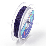 Tiger Tail Beading Wire, 7-Strand Bead Stringing Wire, Nylon Coated Stainless Steel Wire, Dark Violet, 26 Gauge, 0.4mm, about 32.8 Feet(10m)/roll(TWIR-R007-0.4mm-08)