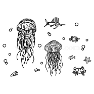 PVC Wall Stickers, Wall Decoration, Jellyfish, 960x390mm, 2 sheets/set(DIY-WH0228-957)