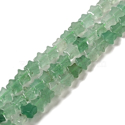 Natural Green Aventurine Beads Strands, Star, 6x5.5x2mm, Hole: 0.8mm, about 75pcs/strand, 14.57 inch(37cm)(G-G085-B10-02)