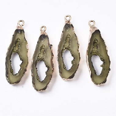 Druzy Resin Pendants(RESI-R428-014)-3