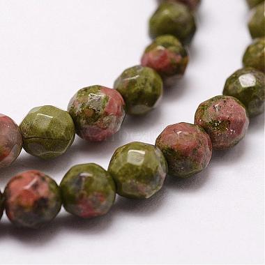 Natural Unakite Beads Strands(G-D840-45-4mm)-3