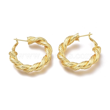 Brass Hoop Earrings(EJEW-H104-20G)-2