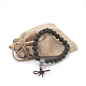 Bracelets extensibles en pierre de lave ronde naturelle(BJEW-JB03845-01)-3