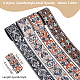 WADORN 8 Yards 4 Styles Ethnic Style Double-Sided Flower Polyester Ribbon(DIY-WR0003-58)-2