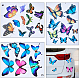 3 Sheets 3 Styles Butterfly PVC Waterproof Self-adhesive Stickers(DIY-CP0009-13)-1