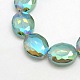 Faceted Electroplate Crystal Glass Oval Beads Strands(EGLA-F059B-10)-1