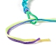 Rainbow Color Polyester Braided Adjustable Bracelet Making for Women(BJEW-F454-05)-2