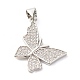 Brass Micro Pave Clear Cubic Zirconia Pendants(ZIRC-P094-12P-RS)-1