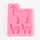 moules à pendentif en silicone silhouette de chèvre(X-AJEW-WH0022-20)-1