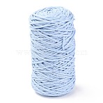 Cotton String Threads, for DIY Crafts, Gift Wrapping and Jewelry Making, Light Sky Blue, 3mm, about 150m/roll(OCOR-F013-05)