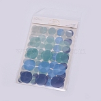 3 Size Waterproof PET Sticker Set, Circle Dot Series, for Arts, DIY Crafts, Journals, Planners, Scrapbooking, Blue, 14.5x9.5x0.02cm, Sticker Diameter: 8/13/20mm, 3sheet/set.(DIY-WH0190-47B)