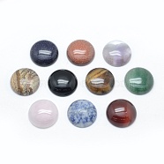 Natural & Synthetic Mixed Stone Cabochons, Flat Round, 24.5~25x4~7mm(G-E492-A)