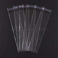 Rectangle OPP Cellophane Bags, Clear, 24x6cm, Unilateral Thickness: 0.035mm, Inner Measure: 21x6cm(OPC-R012-84)