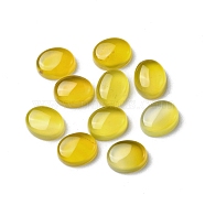 Natural Yellow Agate Cabochons, Oval, 10x8x4mm(G-A029-03-01)