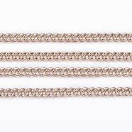304 Stainless Steel Curb Chains, Soldered, with Spool, Rose Gold, 1.2x1.1x0.3mm, about 65.61 Feet(20m)/roll(STAS-P163-19RG)